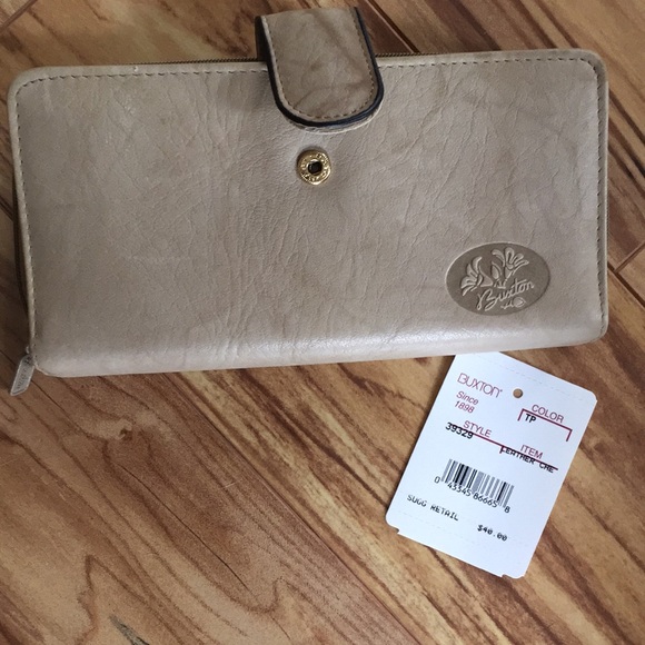 Buxton Handbags - Buxton wallet tan has tags leather